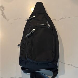 Vera Bradley One Shoulder Blk Backpack with Sleek Design and Durable Fabric NWOT